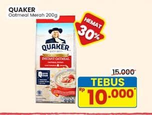 Promo Harga Quaker Oatmeal Instant 200 gr - Indomaret