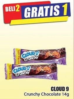 Promo Harga CLOUD 9 Crunchy Chocolate 14 gr - Hari Hari