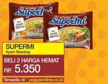 Promo Harga Supermi Mi Instan Ayam Bawang 75 gr - Yogya