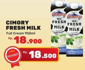 Promo Harga Cimory Fresh Milk Full Cream 950 ml - Yogya