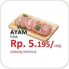 Promo Harga Ayam Fillet per 100 gr - Yogya