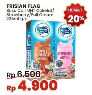 Promo Harga Frisian Flag Susu UHT Purefarm Swiss Chocolate, Strawberry, Full Cream 225 ml - Indomaret