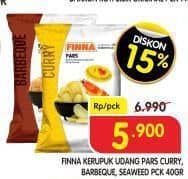 Promo Harga Finna Kerupuk Pars Curry, BBQ, Seaweed 40 gr - Superindo