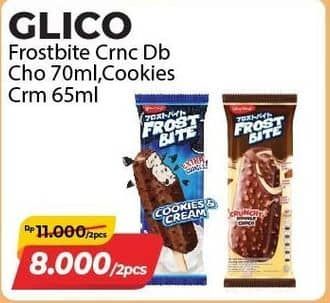 Promo Harga Glico Frostbite Double Choco Nut, Cookies Cream 60 ml - Alfamart