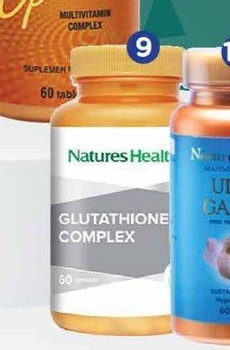 Promo Harga Natures Health Glutathione Complex 60 pcs - Watsons