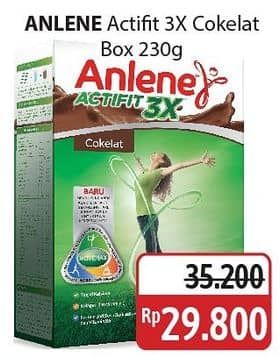 Promo Harga Anlene Actifit 3x High Calcium Cokelat 240 gr - Alfamidi