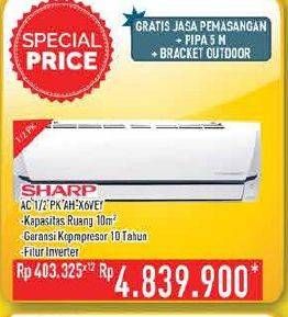 Promo Harga SHARP AH-X6VEY - AC 1/2PK  - Hypermart