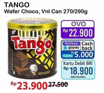 Promo Harga Tango Wafer Chocolate, Vanilla Milk 300 gr - Alfamart
