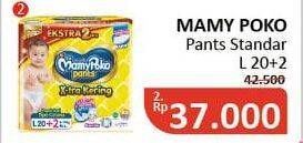 Promo Harga Mamy Poko Pants Xtra Kering L20+2 22 pcs - Alfamidi