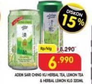 Promo Harga Adem Sari Ching Ku Herbal Tea, Madu Lemon Tea, Herbal Lemon 320 ml - Superindo