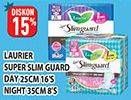 Harga LAURIER Super Slim Guard Day 25cm 16's, Night 35cm 8's