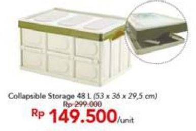 Promo Harga Collapsible Storage 53 X 36 X 29 48 ltr - Carrefour