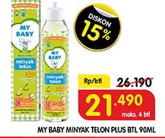 Promo Harga MY BABY Minyak Telon Plus 90 ml - Superindo