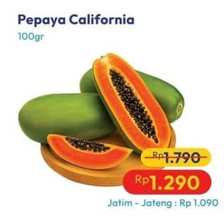 Promo Harga Pepaya California per 100 gr - Hypermart