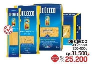 Promo Harga De Cecco Pasta All Variants 500 gr - LotteMart