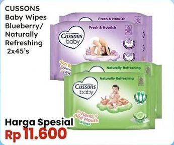 Promo Harga Cussons Baby Wipes Fresh Nourish, Naturally Refreshing 50 sheet - Indomaret