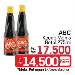 Promo Harga ABC Kecap Manis 275 ml - LotteMart
