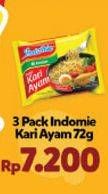 Promo Harga INDOMIE Mi Kuah Kari Ayam per 3 pcs 72 gr - Indomaret