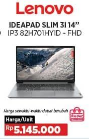 Lenovo Ideapad 3 82H701HYID -FHD  Harga Promo Rp5.145.000, - Harga Sewaktu-Waktu Dapat Berubah
- Free Bag Notebook