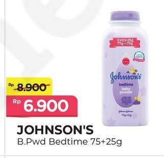 Promo Harga JOHNSONS Baby Powder BedTime 100 gr - Alfamart