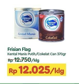 Promo Harga Frisian Flag Susu Kental Manis Cokelat, Putih 370 gr - TIP TOP
