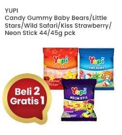 Promo Harga Yupi Candy Baby Bears, Little Stars, Neon Stix, Strawberry Kiss, Wild Safari 44 gr - Indomaret