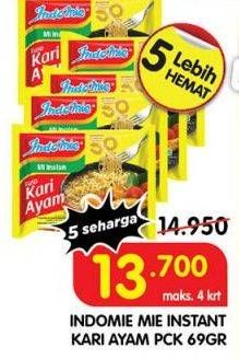 Promo Harga Indomie Mi Kuah Kari Ayam 72 gr - Superindo