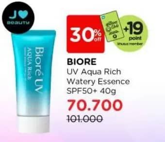 Promo Harga Biore UV Aqua Rich Watery Essence SPF 50 40 gr - Watsons