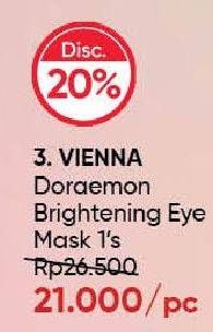 Promo Harga Vienna Doraemon Brightening Eye Mask 1 pcs - Guardian