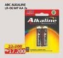 Promo Harga ABC Battery Alkaline LR6/AA 2 pcs - Alfamart