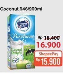 Promo Harga FRISIAN FLAG Susu UHT Purefarm Coconut Delight 900 ml - Alfamart