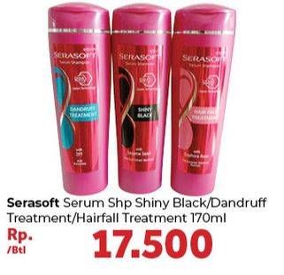 Promo Harga SERASOFT Shampoo Shiny Black, Dandruff, Hair Fall Treatment 170 ml - Carrefour