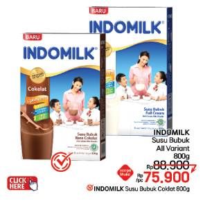 Promo Harga Indomilk Susu Bubuk All Variants 800 gr - LotteMart