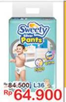 Promo Harga SWEETY Silver Pants L36 36 pcs - Indomaret