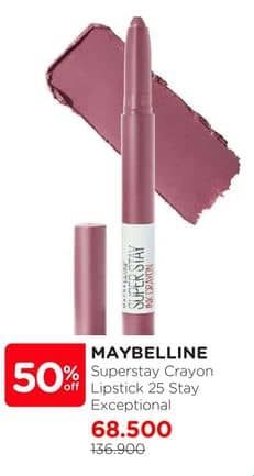 Promo Harga Maybelline Superstay Ink Crayon Stay Exceptional 1 gr - Watsons