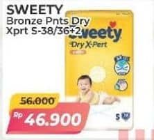 Promo Harga Sweety Bronze Pants Dry X-Pert S36+2 38 pcs - Alfamart