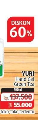 Promo Harga YURI Hand Gel Green Tea 500 ml - Lotte Grosir