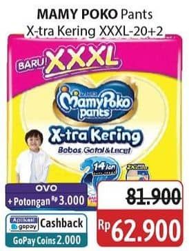 Promo Harga Mamy Poko Pants Xtra Kering XXXL20+2 22 pcs - Alfamidi