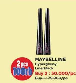 Promo Harga Maybelline Hyper Glossy Liquid Liner Black  - Watsons