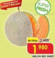 Promo Harga Melon Red Sweet per 100 gr - Superindo