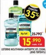 Promo Harga Listerine Mouthwash Antiseptic 250 ml - Superindo