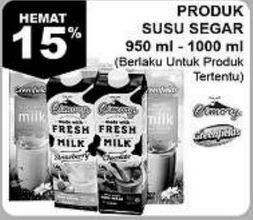 Promo Harga Fresh Milk 950-1000ml  - Giant