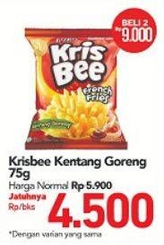 Promo Harga KRISBEE French Fries 75 gr - Carrefour