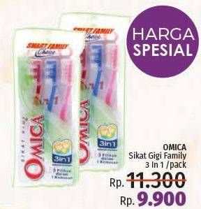 Promo Harga OMICA Sikat Gigi Family 3 pcs - LotteMart