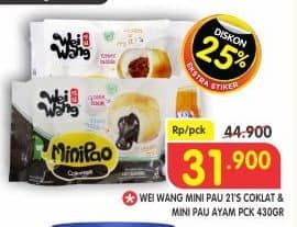 Promo Harga Weiwang Mini Pao Cokelat, Ayam 21 pcs - Superindo
