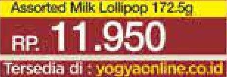 Promo Harga MILKITA Milk Lollipop 172 gr - Yogya
