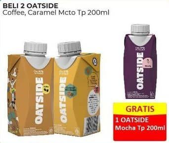 Promo Harga Oatside UHT Milk Caramel Machiato, Coffee 200 ml - Alfamart