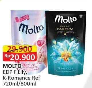 Promo Harga MOLTO Eau De Parfum French Lily, K-Romance 720 ml - Alfamart