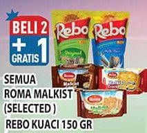 Promo Harga REBO Kuaci & ROMA Malkist   - Hypermart