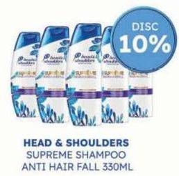 Promo Harga Head & Shoulders Supreme Shampoo Anti-Hairfall 330 ml - Guardian